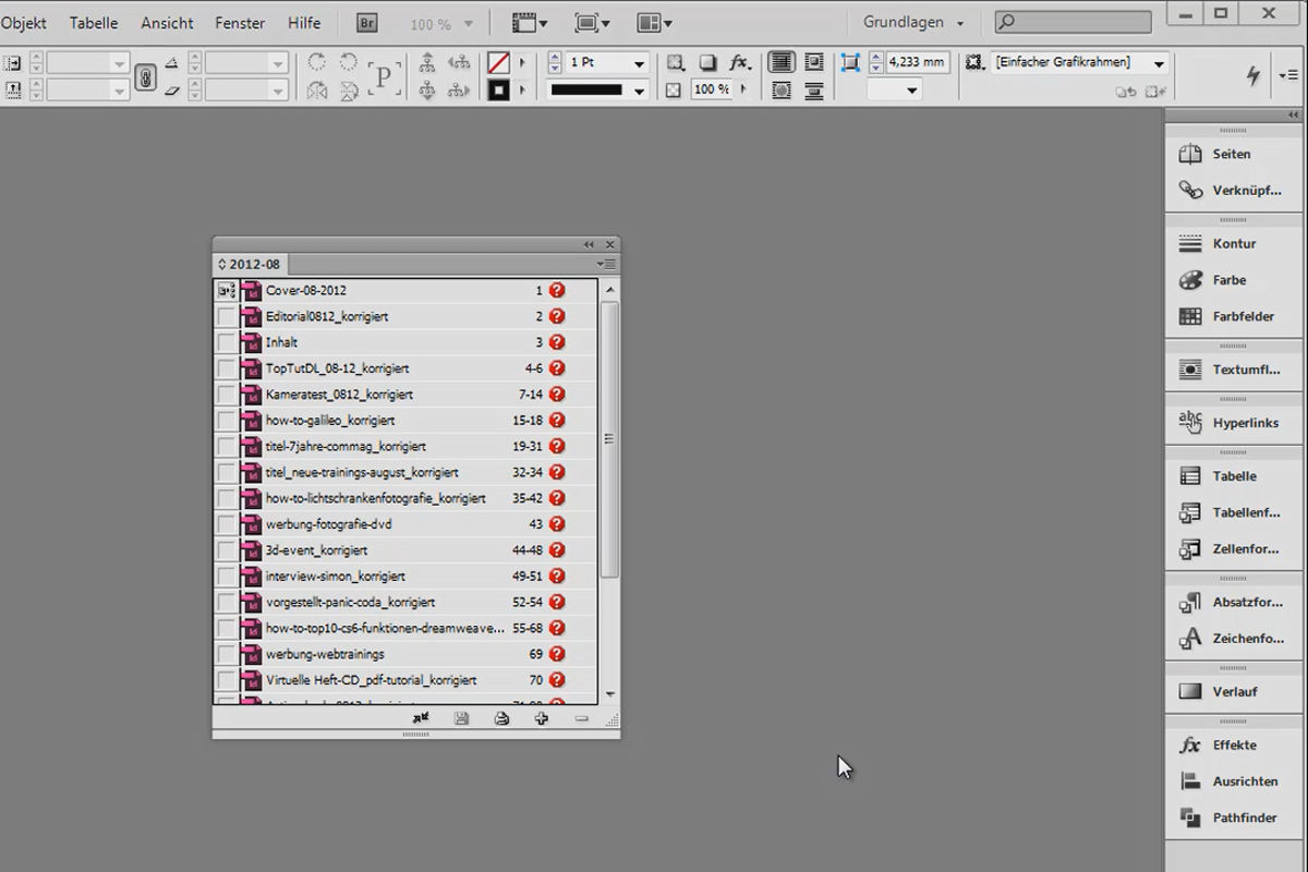 Tips & tricks for Adobe InDesign: Find lost book files quickly