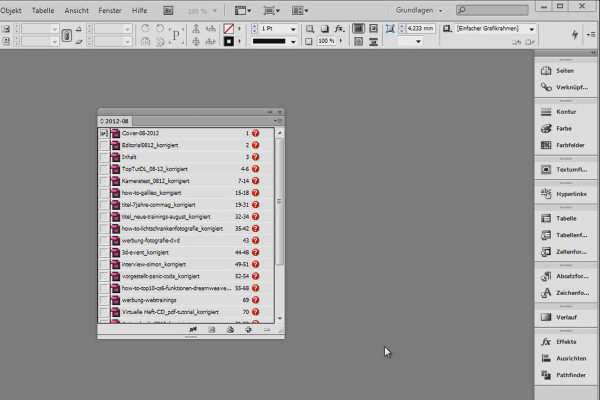 Tips & tricks for Adobe InDesign: Find lost book files quickly