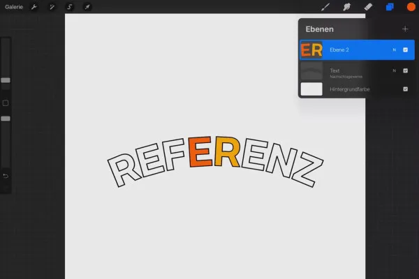 Procreate-Tutorial – Grundlagen zum digitalen Zeichnen auf dem iPad: 3.4 | Referenzebene