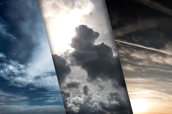 Cloud photos (package #1): diverse images and textures of cloud formations