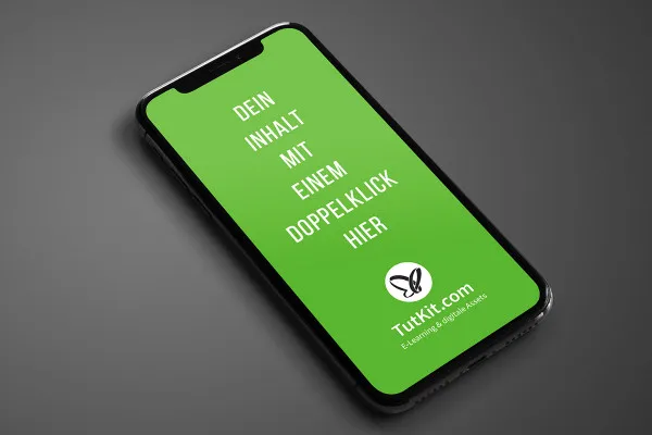 Mockup con smartphone, cellulare (iPhone) - Versione 16