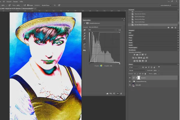 Separazione delle frequenze in Photoshop - 18 livello di controllo arcobaleno