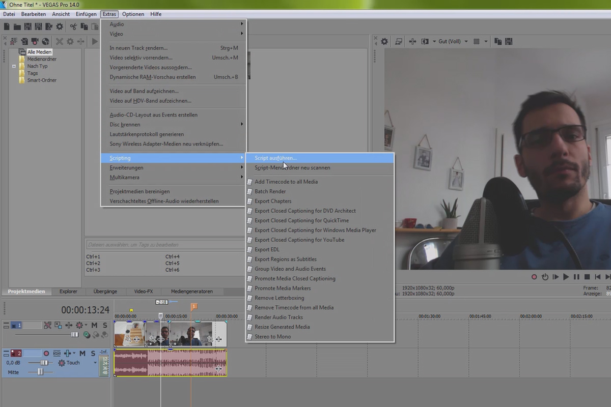 VEGAS Pro 14 – Format och skript