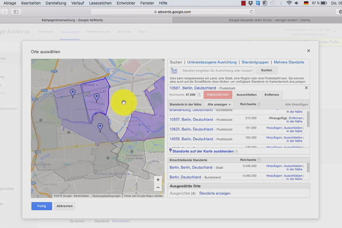 Google AdWords - less costs, more customers - 4.4 Location variations in the campaign