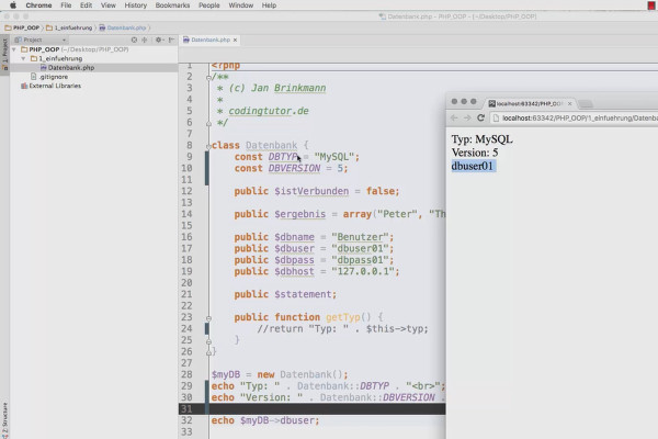 Objektorienteret webprogrammering med PHP - 3.04 Konstanter