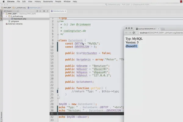 Objektorientert webprogrammering med PHP – 3.04 Konstanter