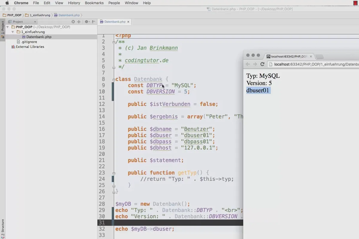 Objektorientert webprogrammering med PHP – 3.04 Konstanter