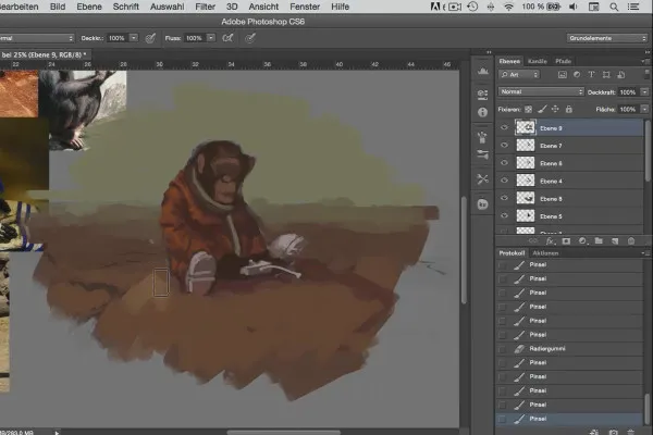 Character-Painting in Photoshop - Modul 4.5 Umgebung und Körperhaltung