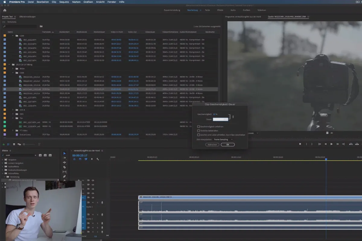 Premiere Pro CC-Tutorial: 3.9 | Zeit kontrollieren