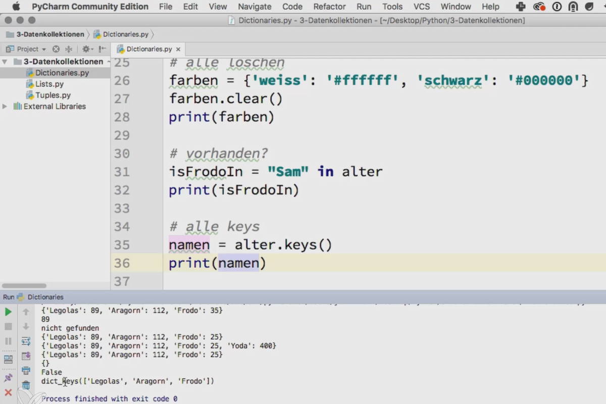 Programación con Python - 3.3 Diccionarios