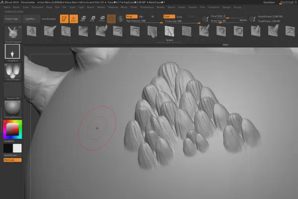 ZBrush 2018 및 4R8 - 업데이트에 대한 비디오 트레이닝: 11.1 알파 3D