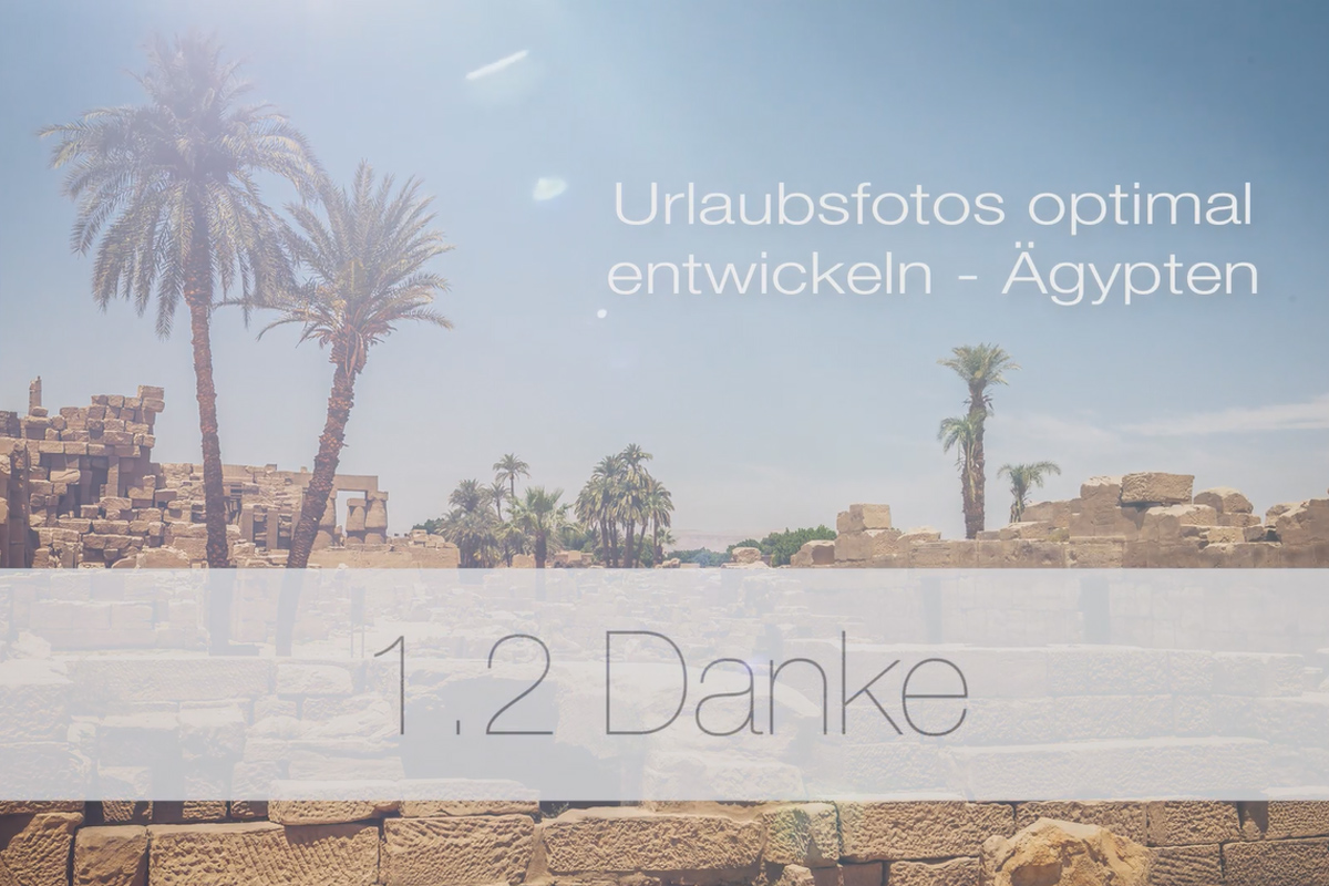 Optimale utvikling av feriebilder - 1.2 Takk