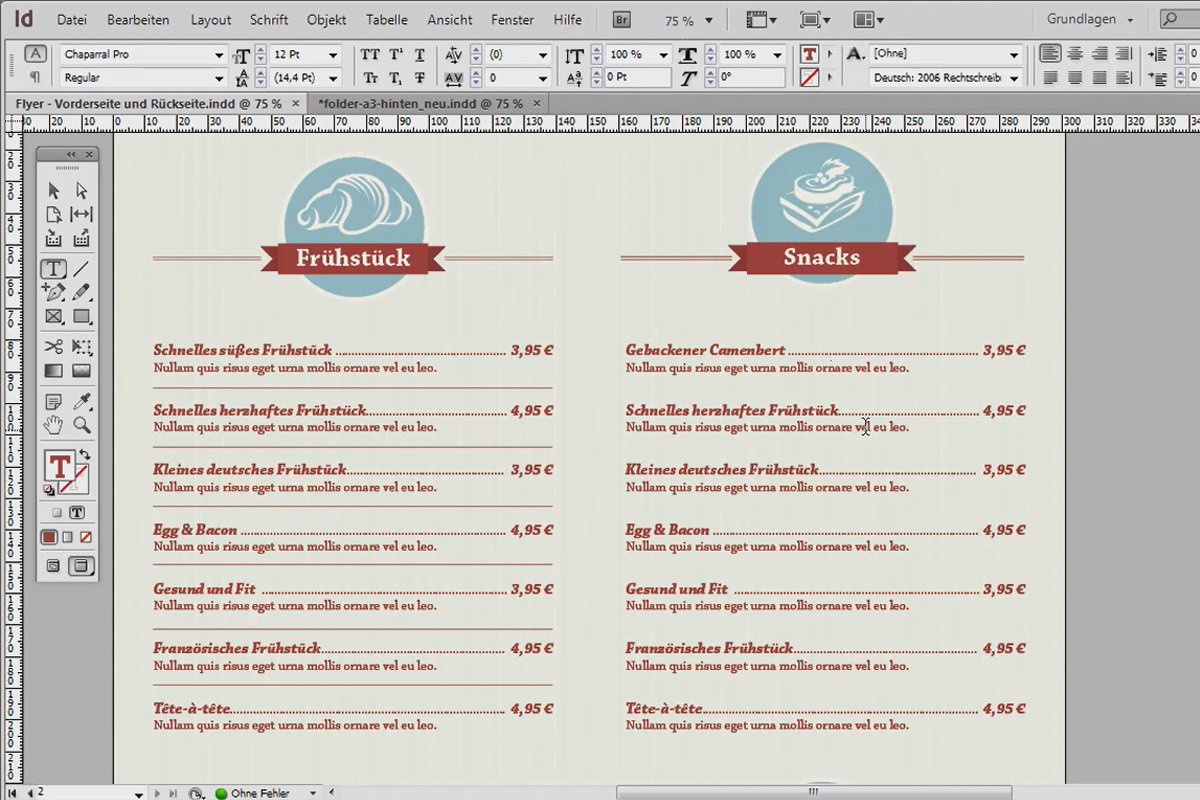 Lag en profesjonell meny i Adobe InDesign - Del 4