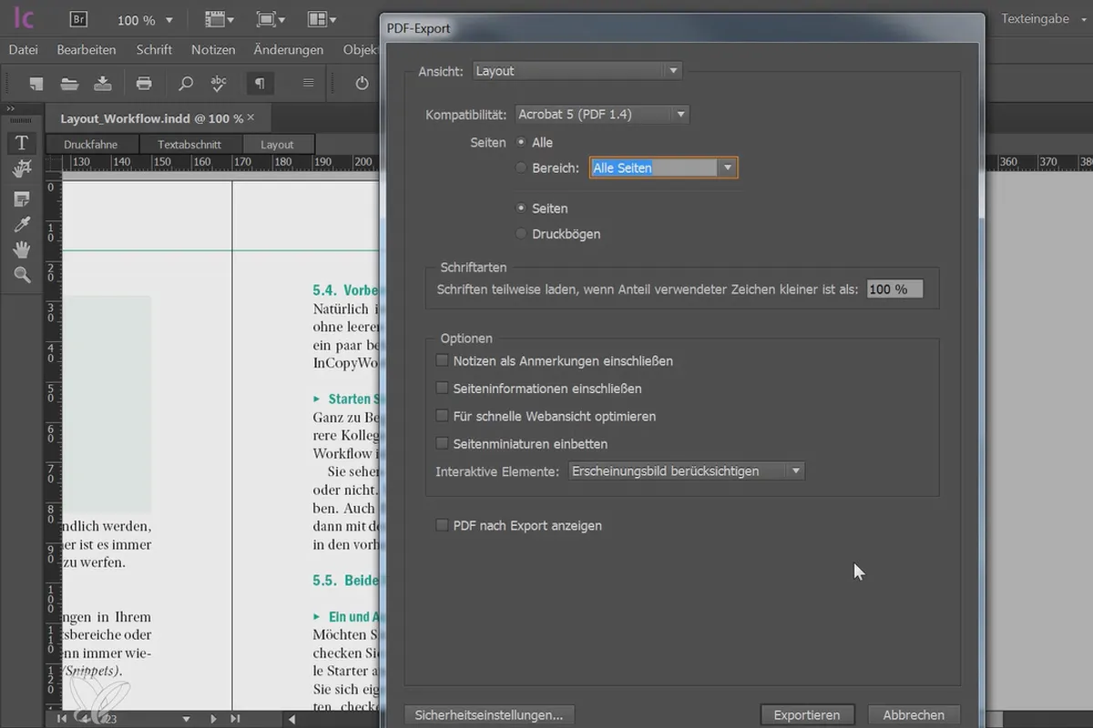 Adobe InCopy CC für Redakteure – 5.5 PDF schreiben