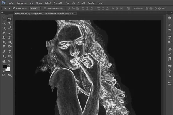 Photoshop-Composing - Φωτογραφία και σύνθεση - Μέρος 02: Δημιουργία περιγράμματος για προετοιμασία για τη φωτιά