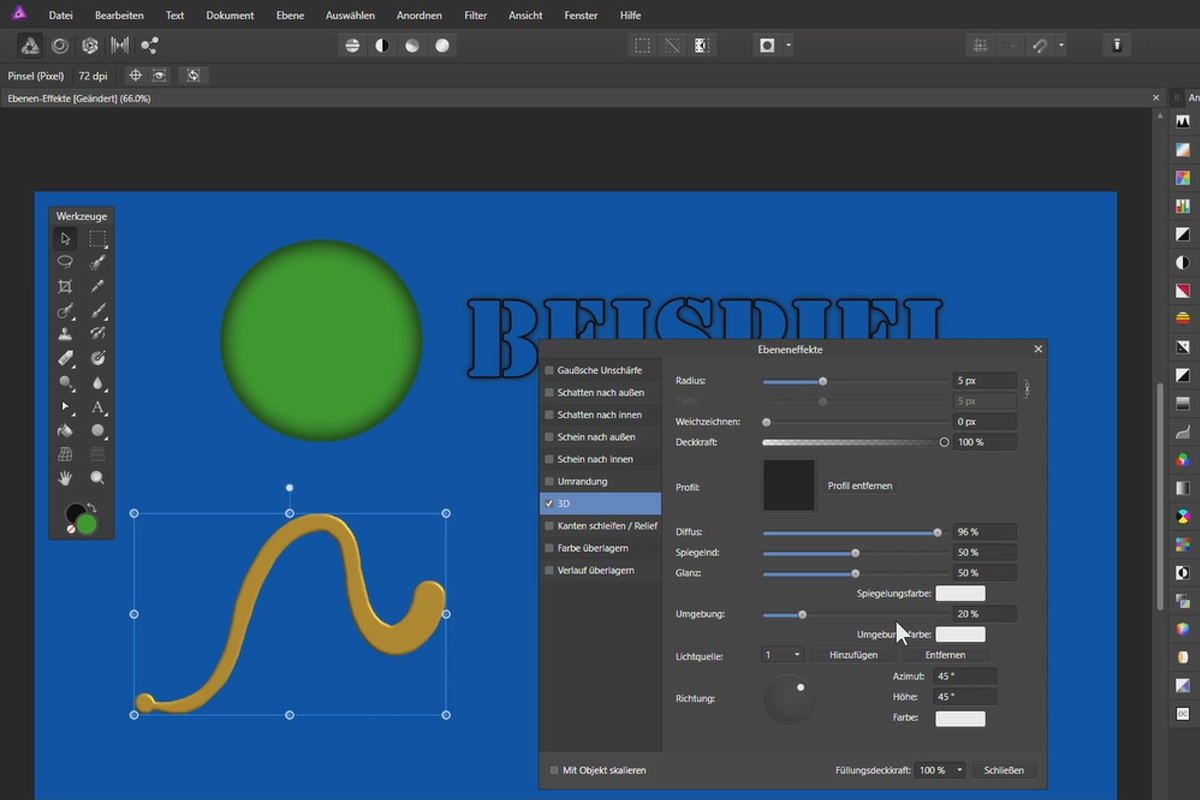 Affinity Photo-opplæring - Grunnleggende: 2.8 | Lag-effekter