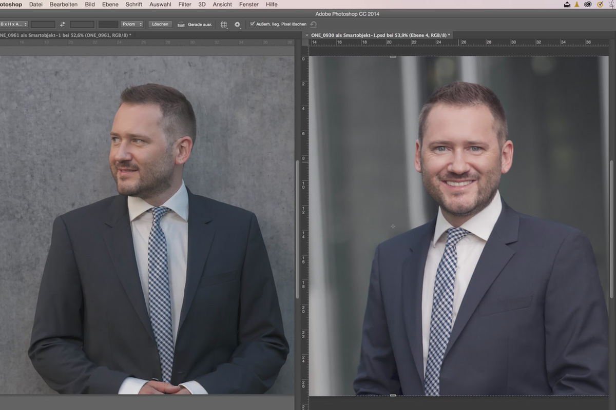 Forretningsportretter - fotoarbeidsflyt for karriere og suksess - 18 etterbehandling av on-location motiver.