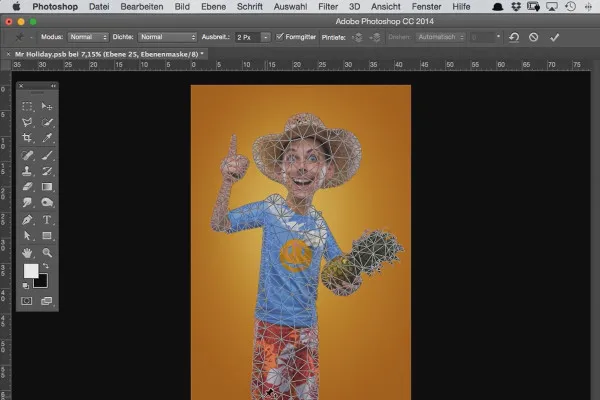 Komiksų stilius: Paveikslinės mokymai „Photoshop“ – 3.8 kūno forma @dėl formos tinklelio.