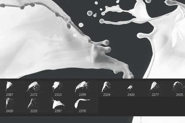 Πινέλα για Photoshop, GIMP, Affinity Photo & Co: Milk-Bilder 18.