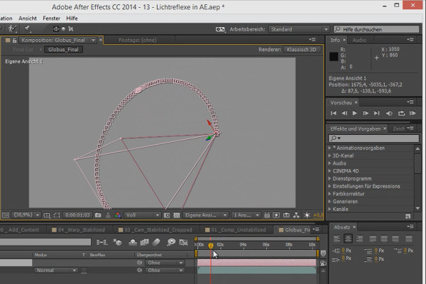 After Effects'te 3D Projeler: 3D İzleme Farklılık Arz Eder