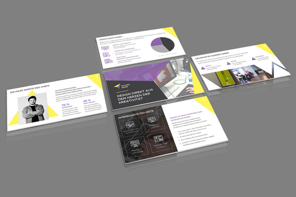 Presentation template for PowerPoint: Layouts for convincing slides - Version 1