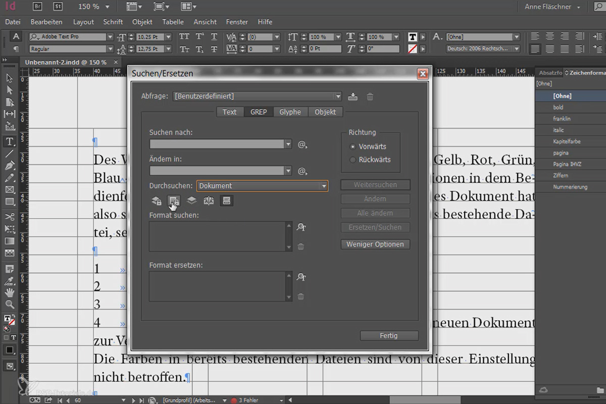 Grandes proyectos en Adobe InDesign - 3.06 - Excursus GREP
