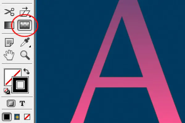Minkšto gradiento krašto įrankis programoje "InDesign