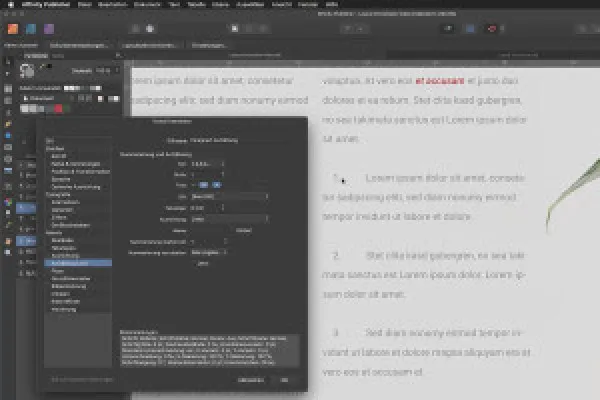 Affinity Publisher Grundlagen-Tutorial: 18 | Aufzählungen generieren durch Kombination aus Absatz- und Zeichenstilen