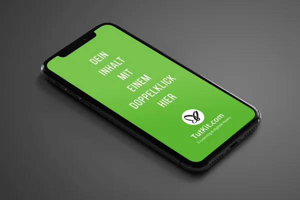 Mockup con smartphone, cellulare (iPhone) - Versione 17