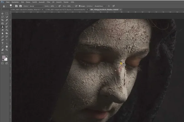 Separazione delle frequenze in Photoshop - 19 esempi pratici: pelle secca