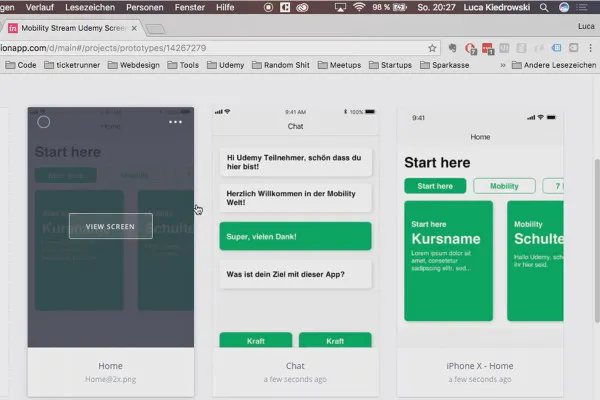 Skiss-tutorial: Förbereda 5 designer i InVision.