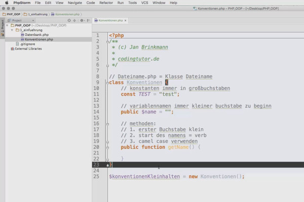 Objektorienteret webprogrammering med PHP - 3.05 Konventioner ved navne