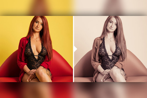 Akt ve Boudoir görünümleri için önceden ayarlanmışlar (Lightroom, Camera Raw): 18 | Açık Kırmızı Boudoir
