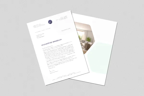 Designstarkes Briefpapier für Immobilienfirmen und Architekturbüros