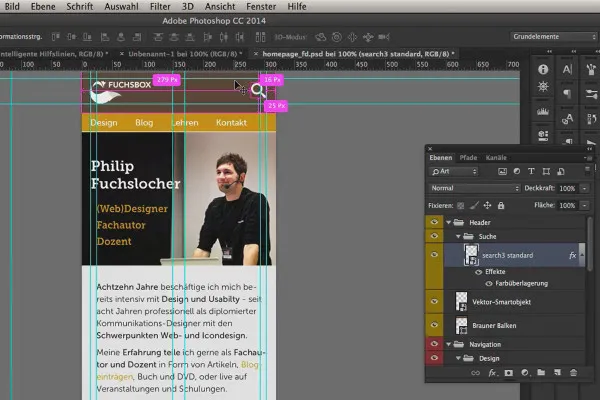 Нове в Creative Cloud: Photoshop CC 2014 (червень 2014) - 04 Інтелектуальні лінії допомоги.