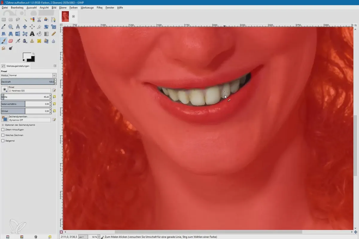 Bildbearbeitung mit GIMP: das Praxis-Tutorial – 19 Zähne aufhellen