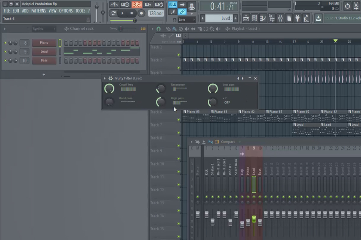FL Studio ile dijital müzik prodüksiyonu - 5.6 Örnek üretim: Otomasyon Klipleri Bölüm 1