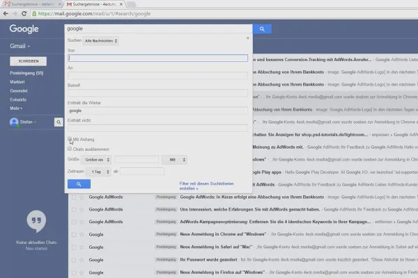 Più produttivo su Google Mail - I migliori trucchi - 02 Visualizzare solo le email con allegati