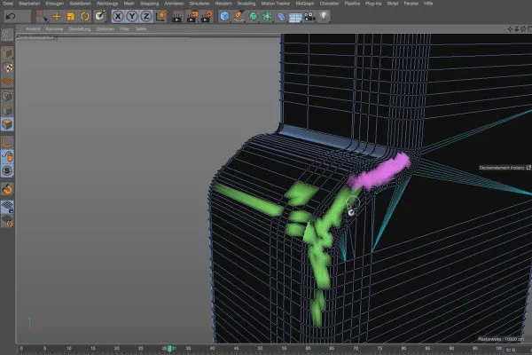 Práctica en Cinema 4D - Modelado e iluminación de una estación espacial: 19 Etiqueta de color de vértices