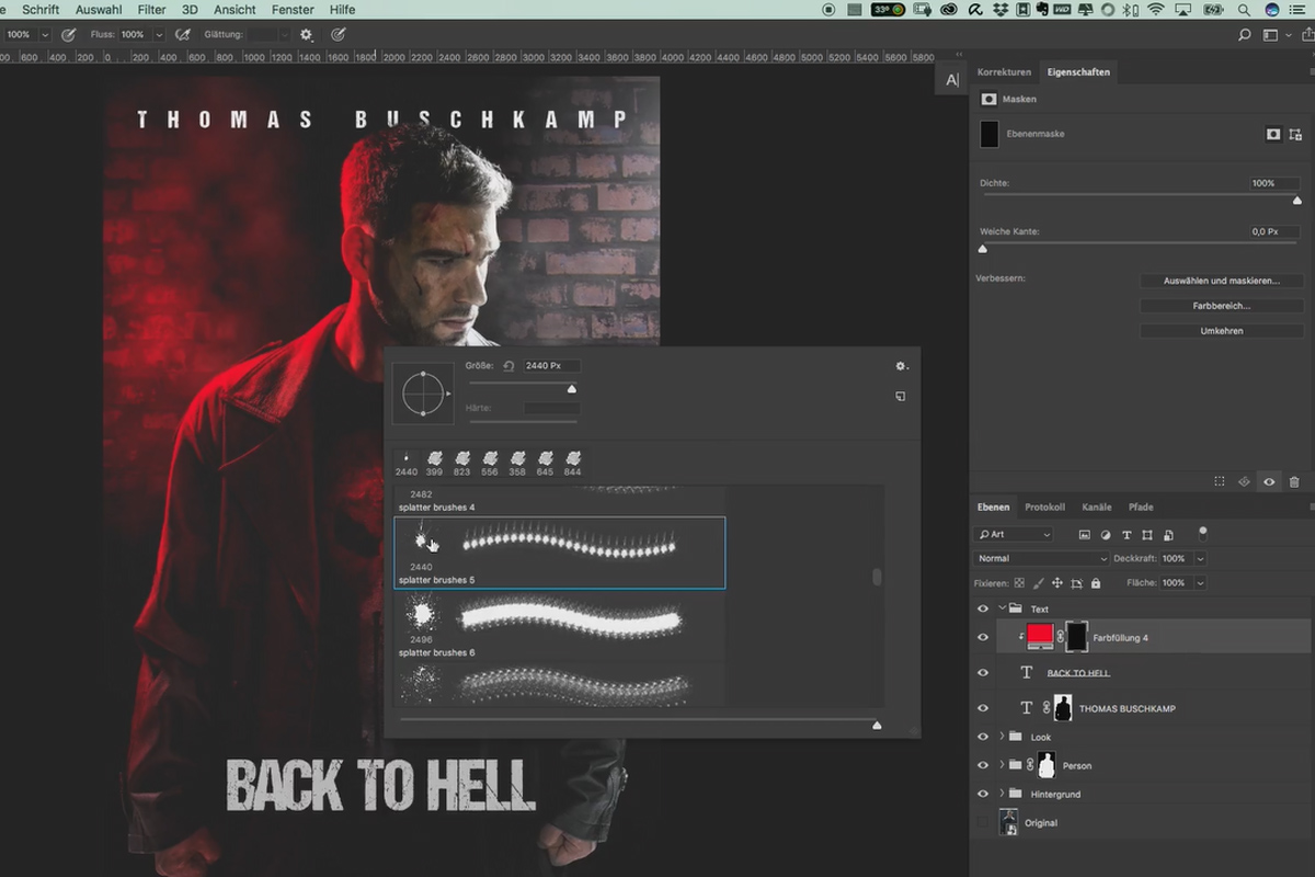 Populære filmpostere og kinoeffekter: Stilen til The Punisher - 19 bildedesign med skrifter