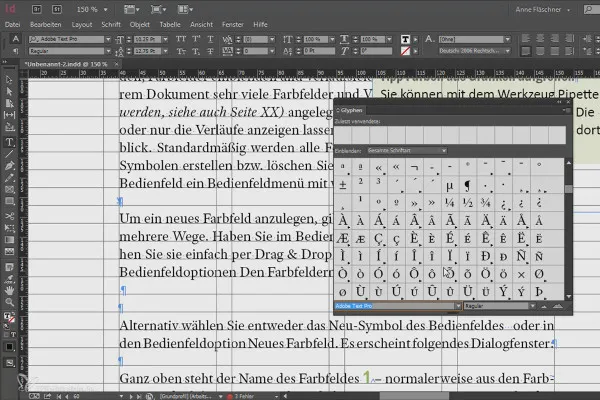 Großprojekte in Adobe InDesign - 3.07 - Exkurs Objektsuche und Glyphensuche
