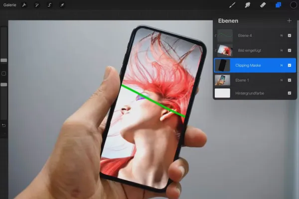 Procreate-Tutorial – Grundlagen zum digitalen Zeichnen auf dem iPad: 3.6 | Clipping-Maske