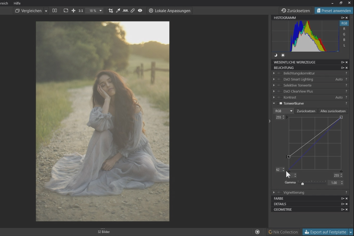 DxO PhotoLab-Tutorial: 3.6 | Ton eğrisi