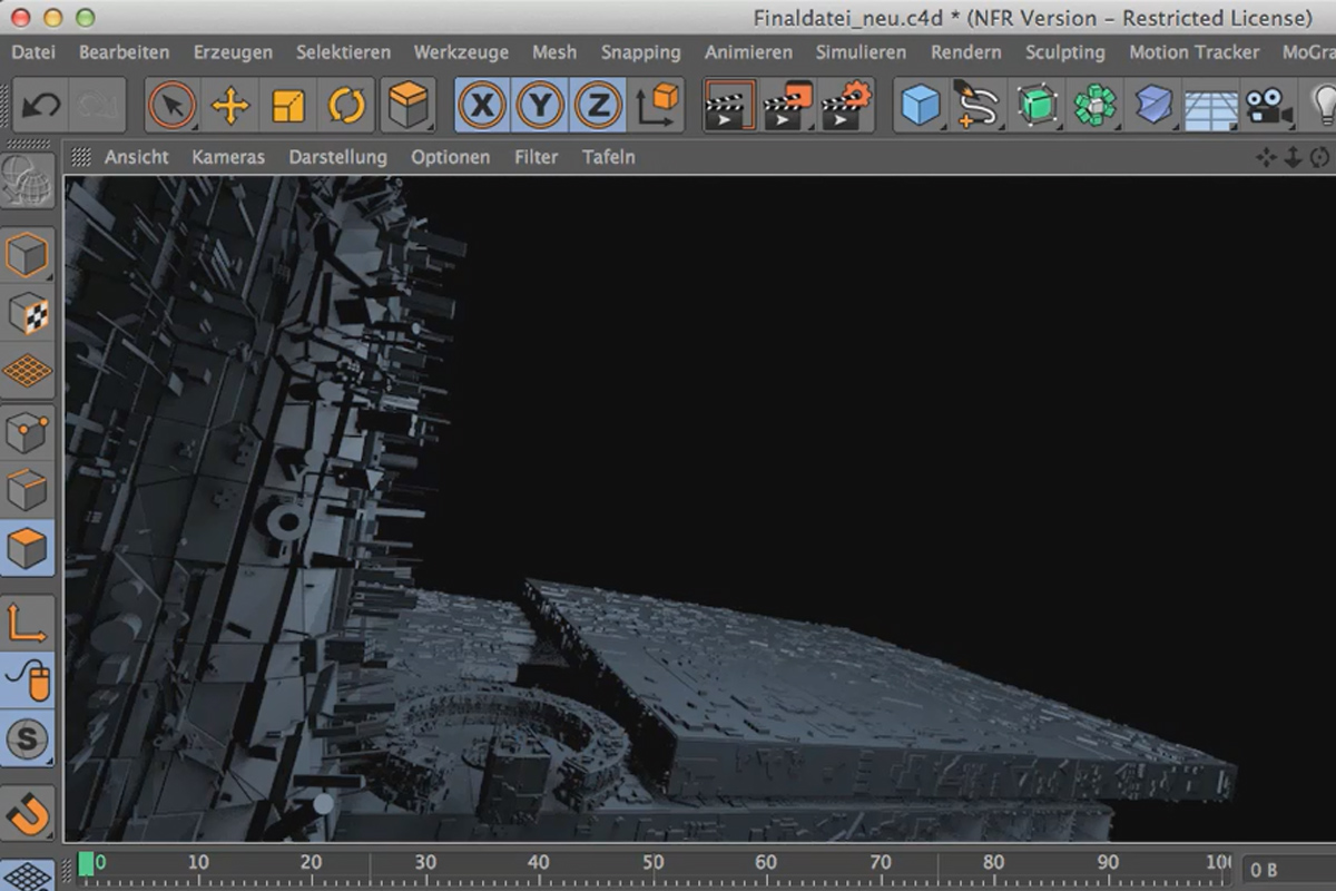 Cinema 4D kohtaa Photoshopin: I - 2.11. Upottaminen etualalle ja greebeln.