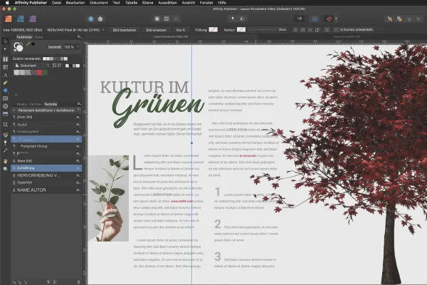 Affinity Publisher Grundlagen-Tutorial: 19 | Textumfluss und Textumbruch