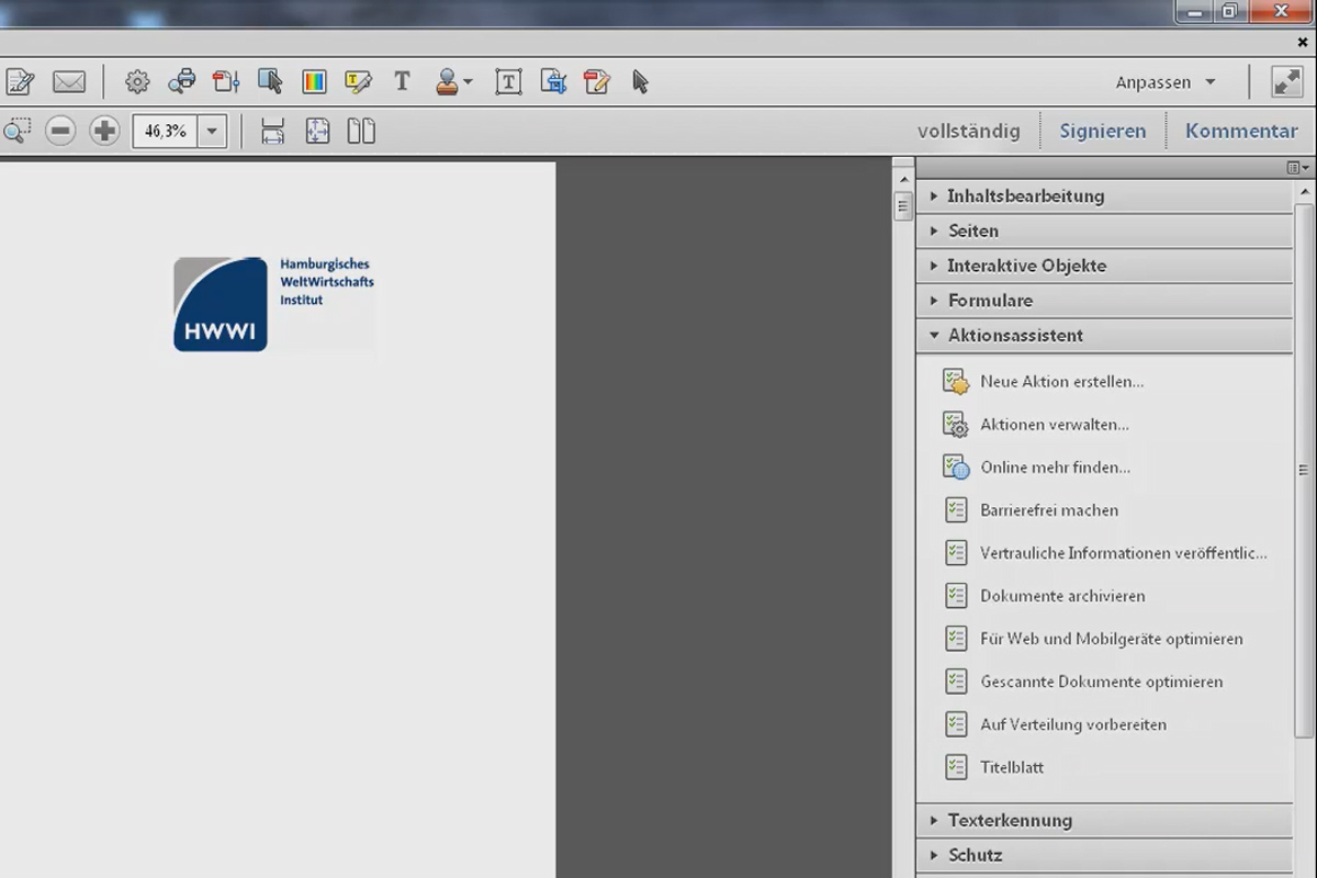 Definir, exportar e importar acciones en Acrobat