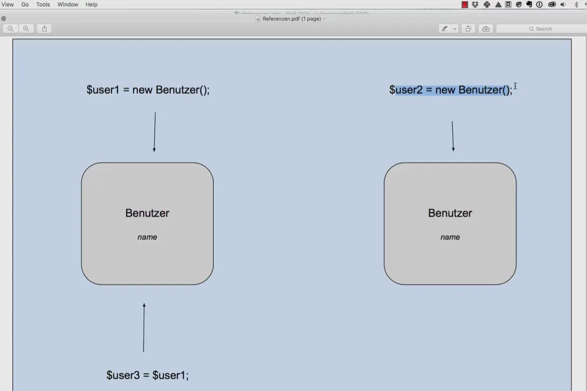 Objektorientert web-programmering med PHP – 3.06 Verdier og referanser
