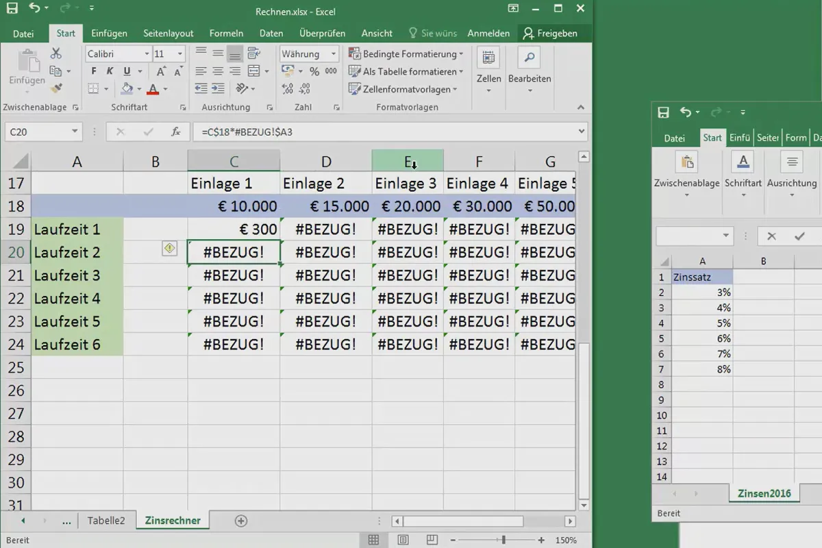 Excel-Grundlagen – Einführung für Anfänger: 20 Bezüge aus anderen Excel-Dateien verknüpfen