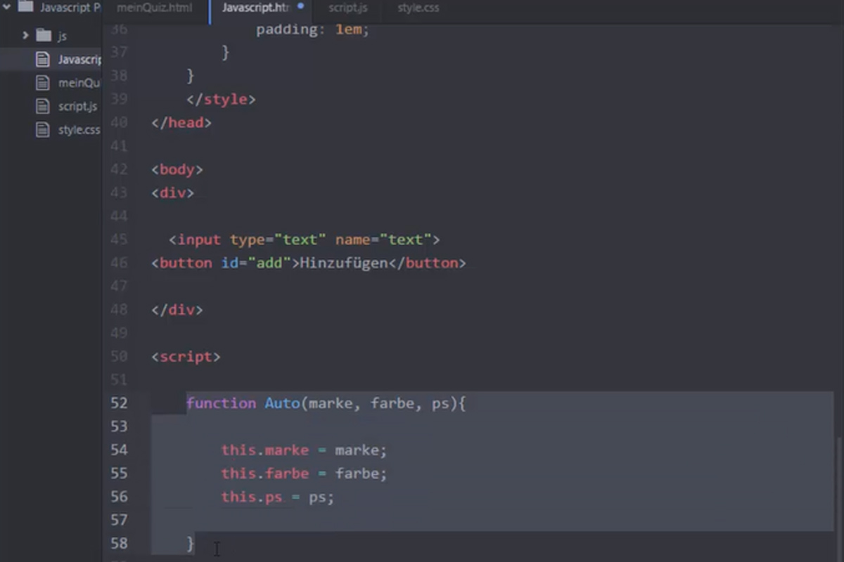 Den ultimata träningen för JavaScript och jQuery - 3.2 Skapa objekt