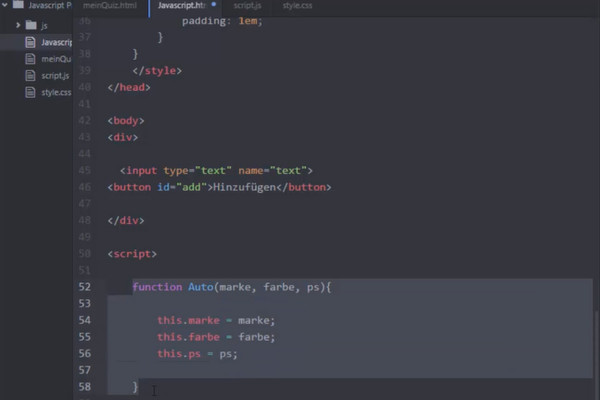 Das ultimative Training für JavaScript und jQuery – 3.2 Objekte erstellen